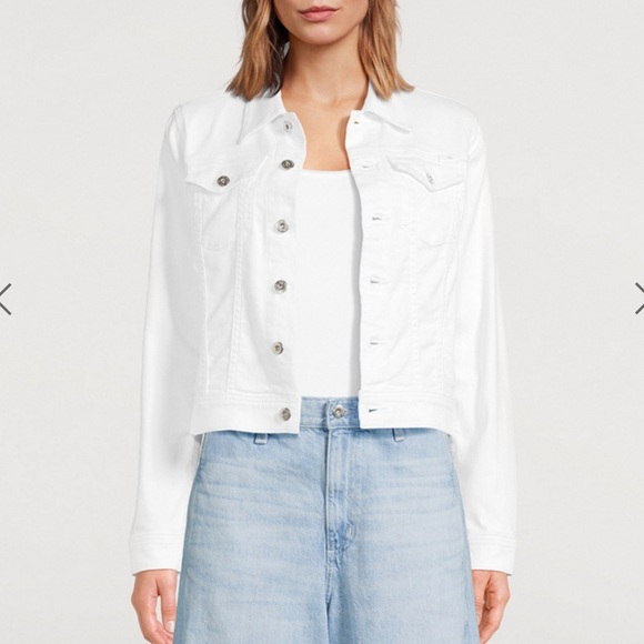 Ag Adriano Goldschmied Jackets & Blazers - AG Adriano Goldschmied Robyn White Jean Jacket